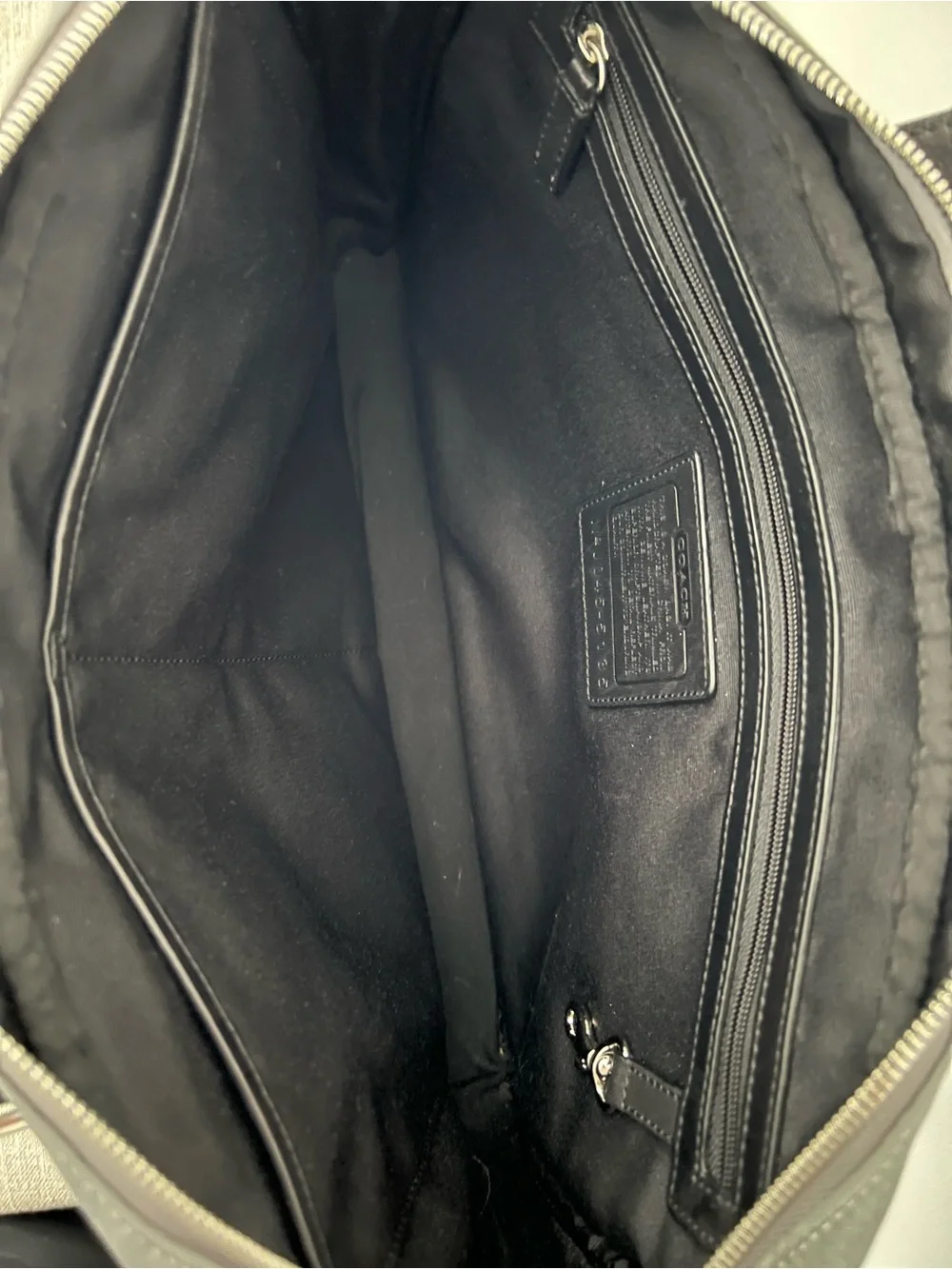 Coach Grey and Black Laptop Bag Briefcase